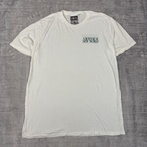 Jungmaven Shirt Mens XL WHite Hemp Blend Short Sleeve Sustainable Made in USA